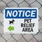 Signmission Pet Relief Area (Left Arrow), 10 in W x Rectangle, Plastic OS-2PACK-NS-P-710-L-17219 - alternate 6